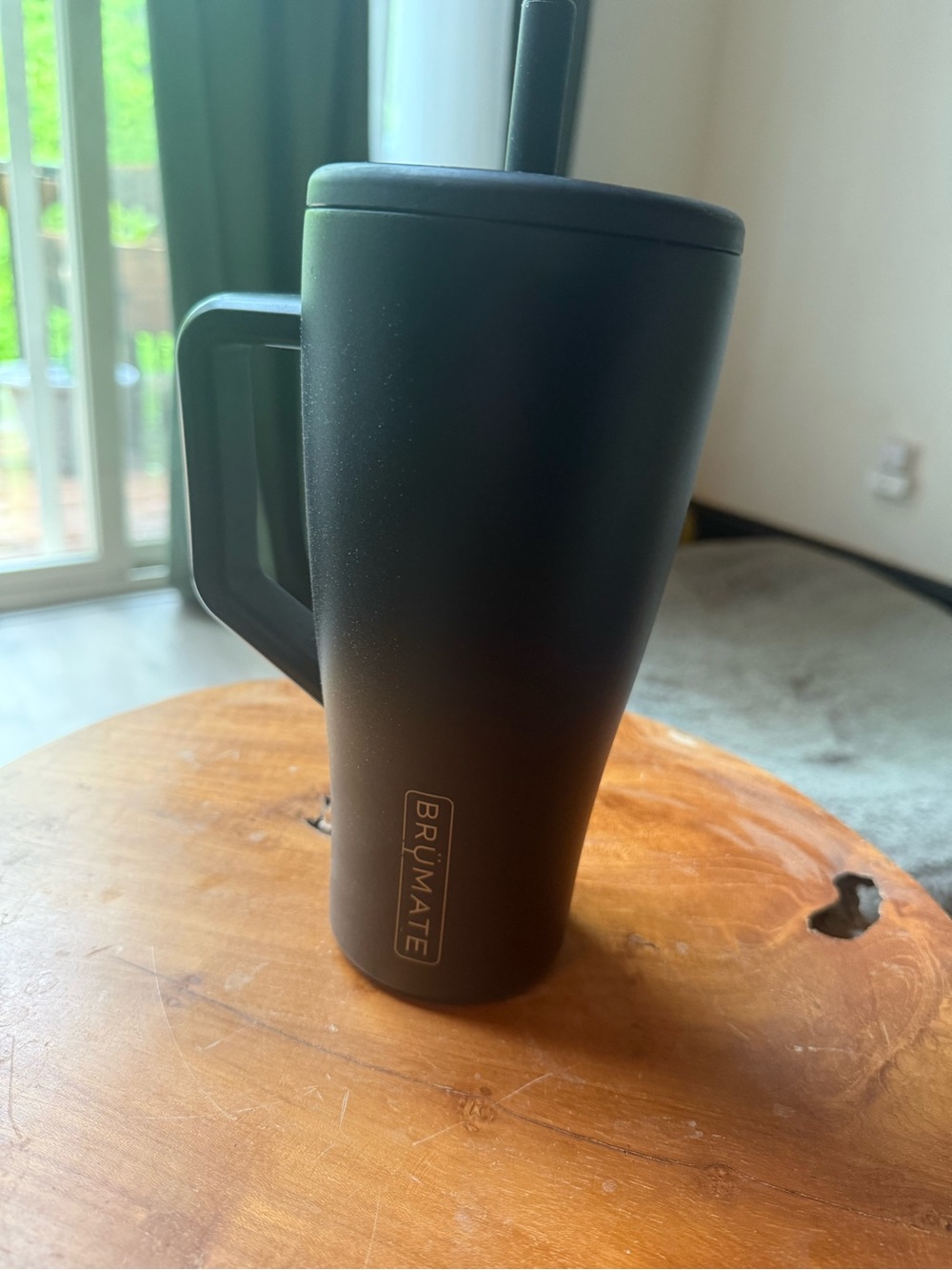Brumate Matte Black Travel Mug with Handle